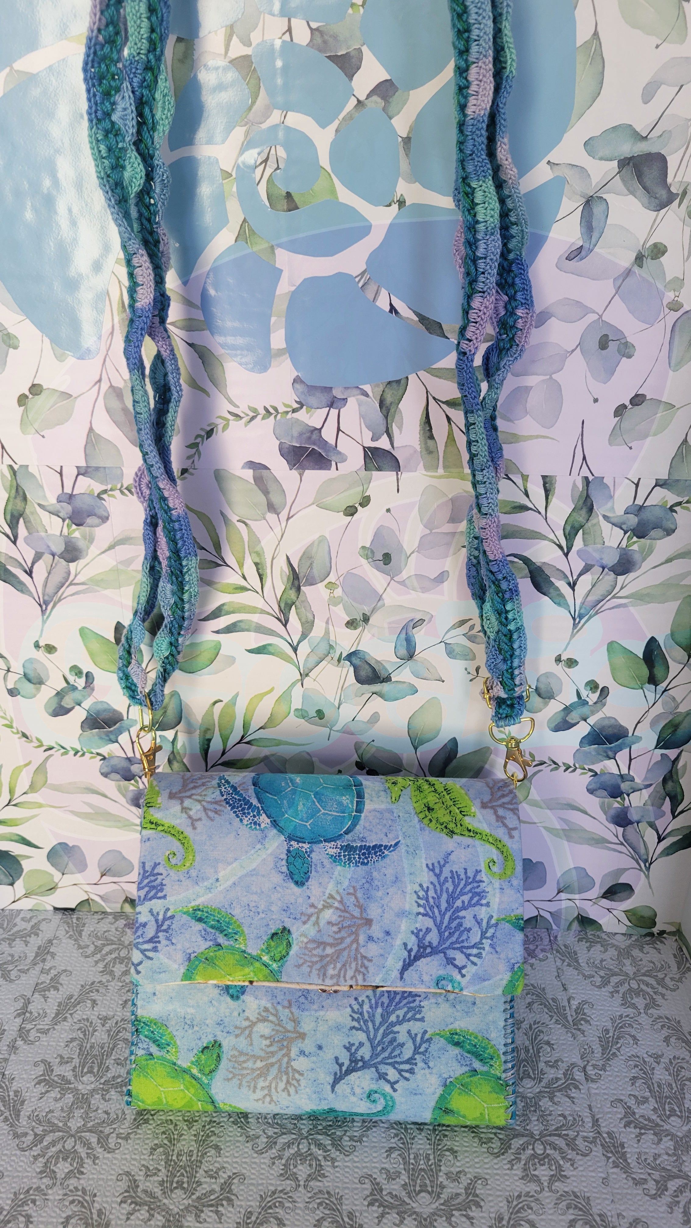 Sea Turtle Flores Purse