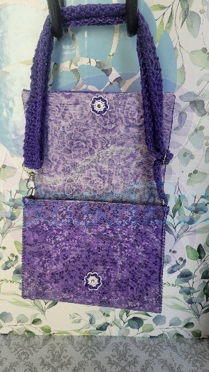 Purple Floral Purse in the Flores Style