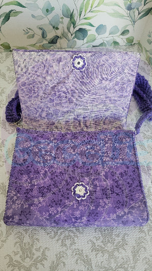 Purple Floral Purse in the Flores Style
