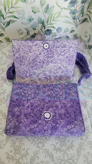 Purple Floral Purse in the Flores Style