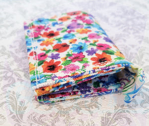 Watercolor Wild Flowers in the Rick Wallet Style