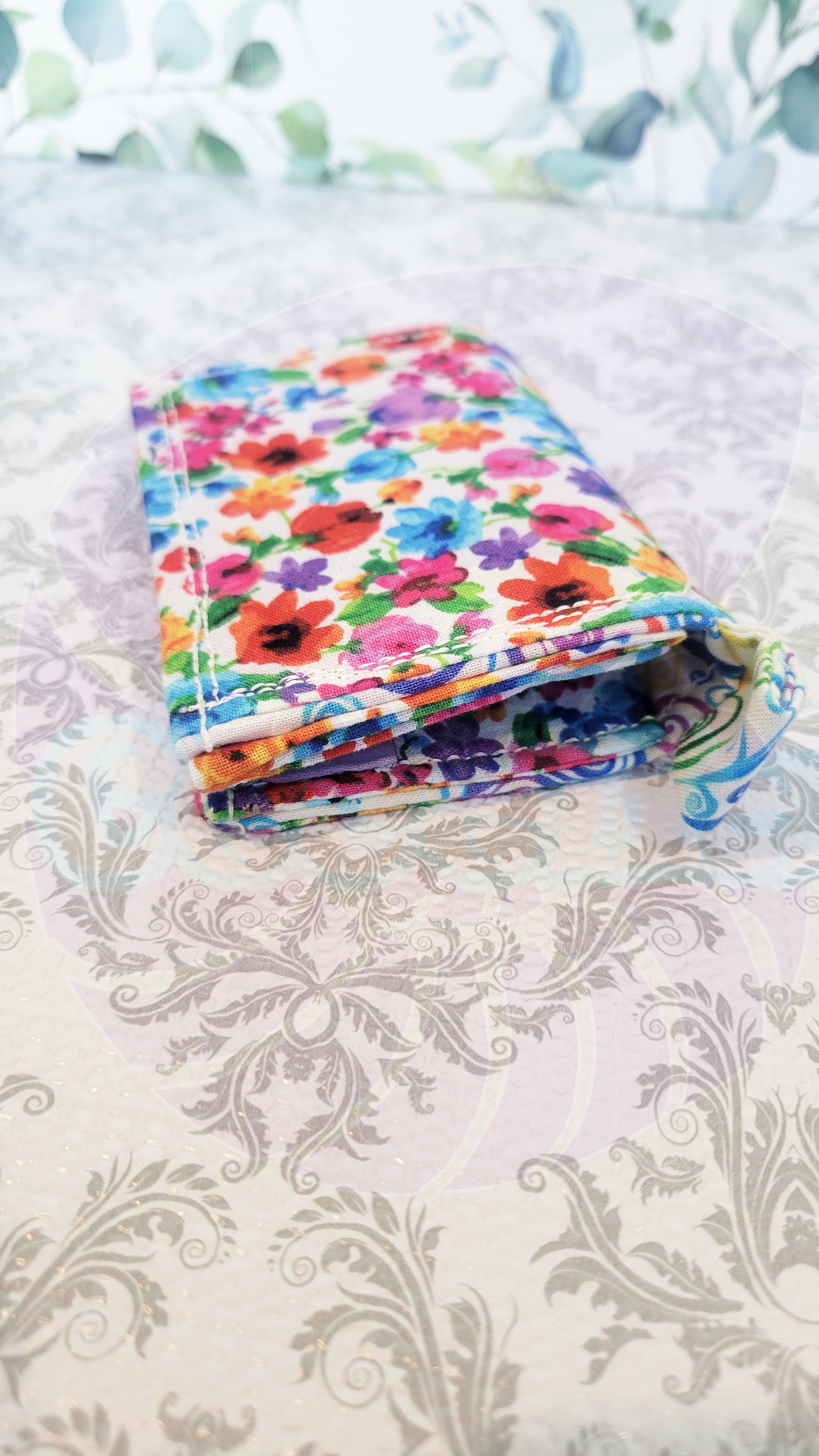 Watercolor Wild Flowers in the Rick Wallet Style