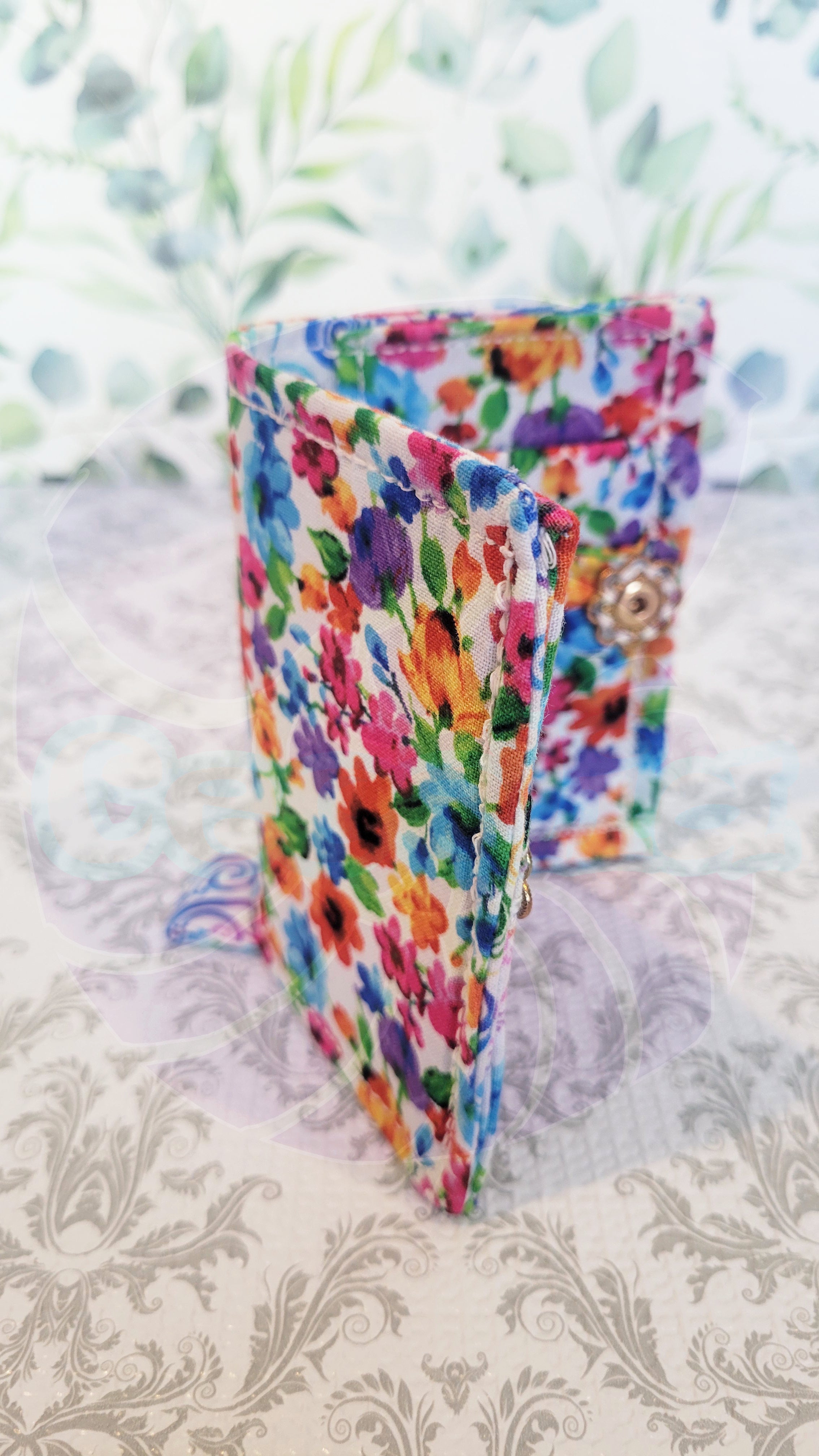 Watercolor Wild Flowers in the Rick Wallet Style