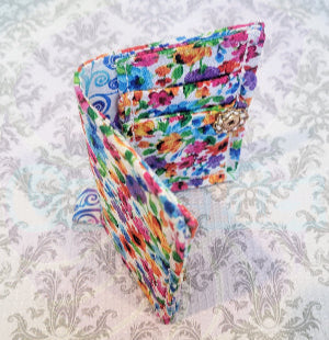 Watercolor Wild Flowers in the Rick Wallet Style