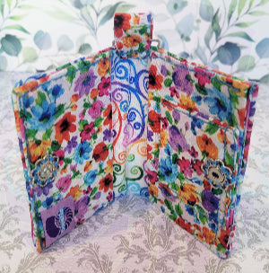 Watercolor Wild Flowers in the Javier Wallet Style