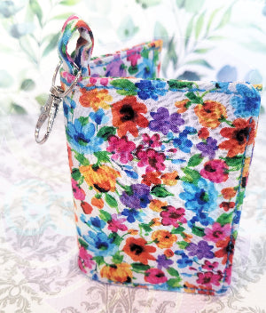 Watercolor Wild Flowers in the Javier Wallet Style