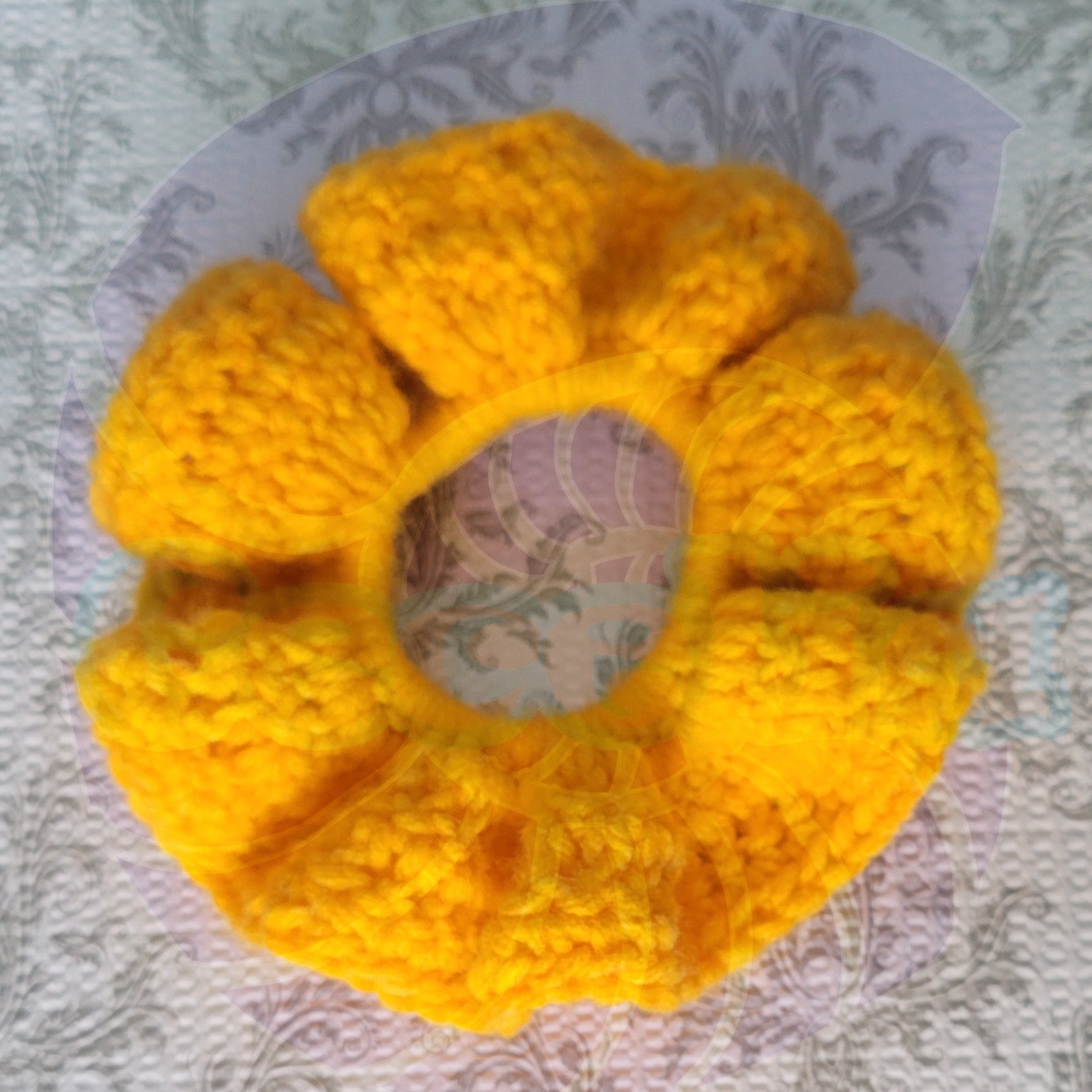 Gold Yellow Scrunchy