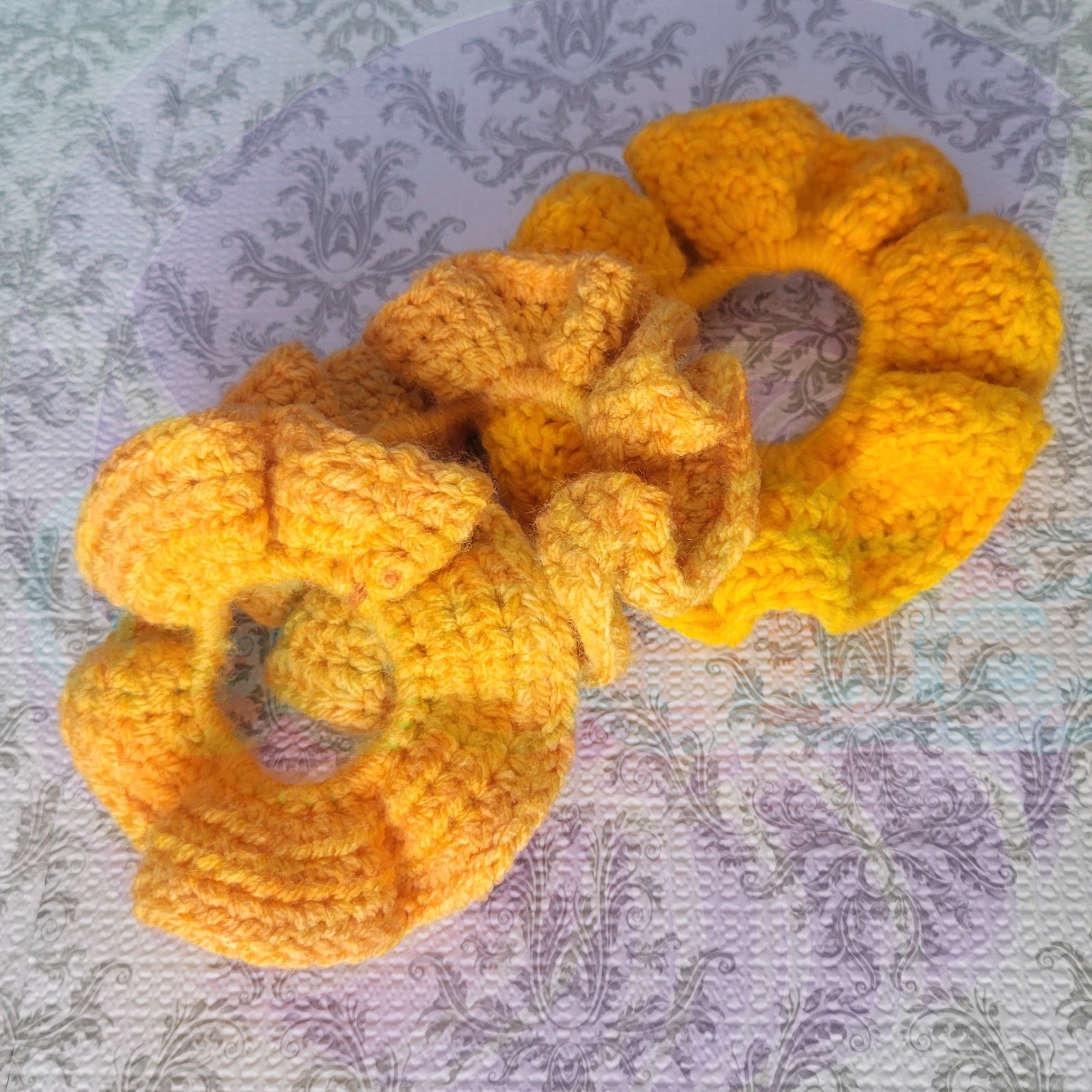 Gold Yellow Scrunchy