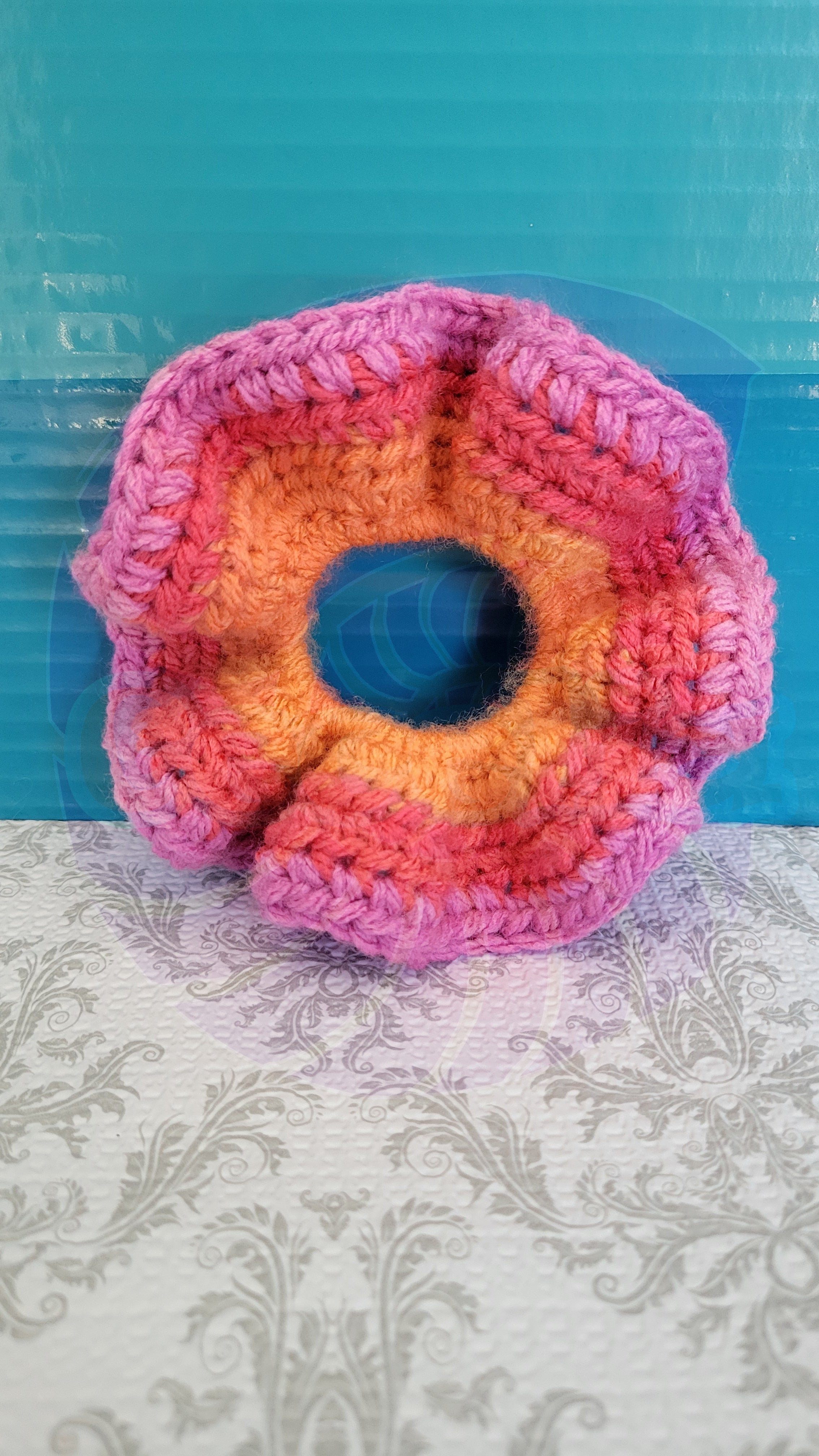 Pink and Orange Scrunchy
