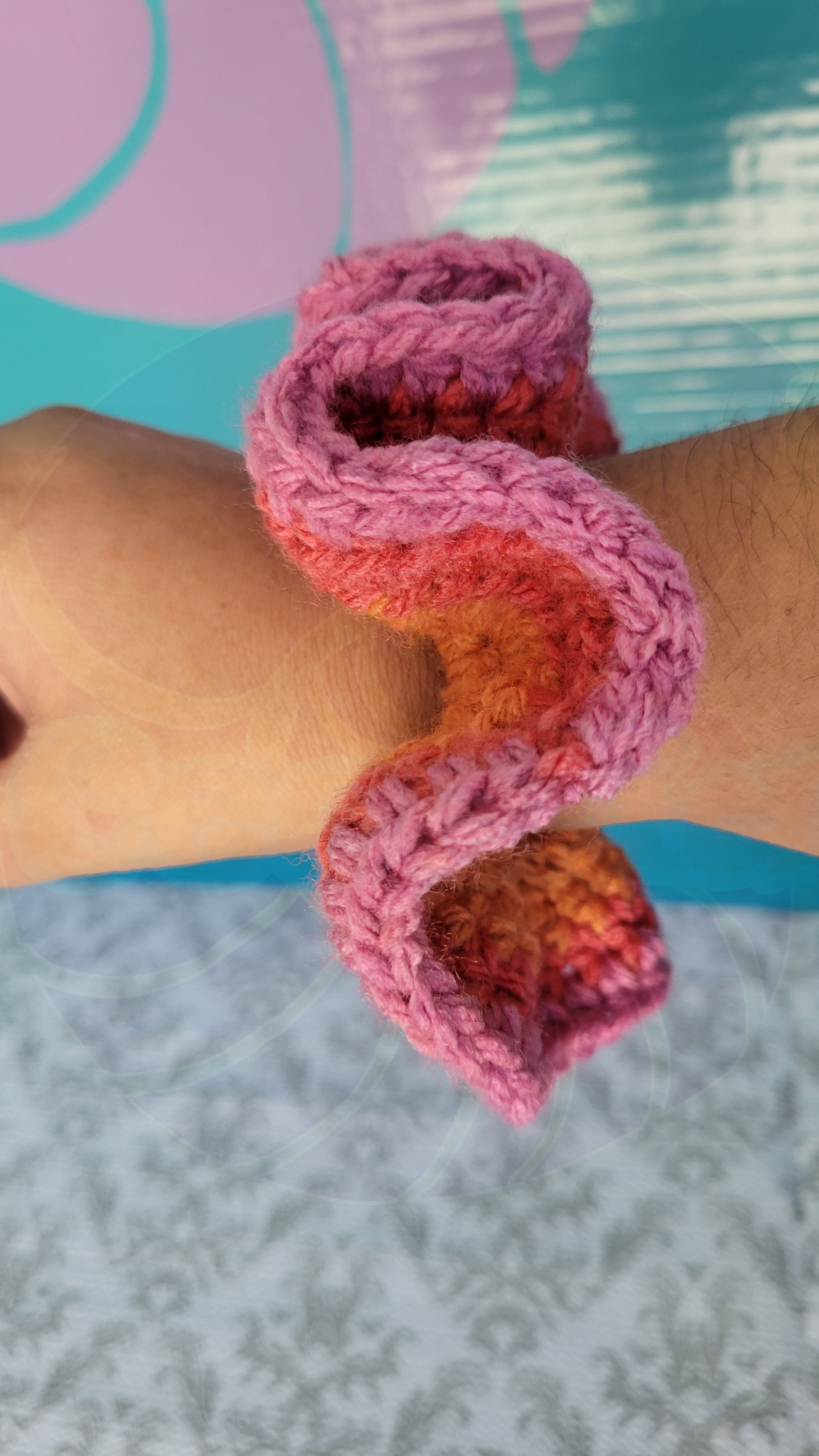 Pink and Orange Scrunchy