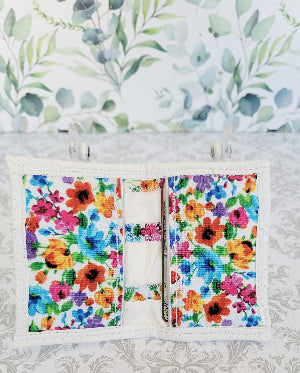 Watercolor wallet with two pockets