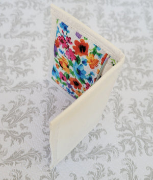 Watercolor wallet with two pockets