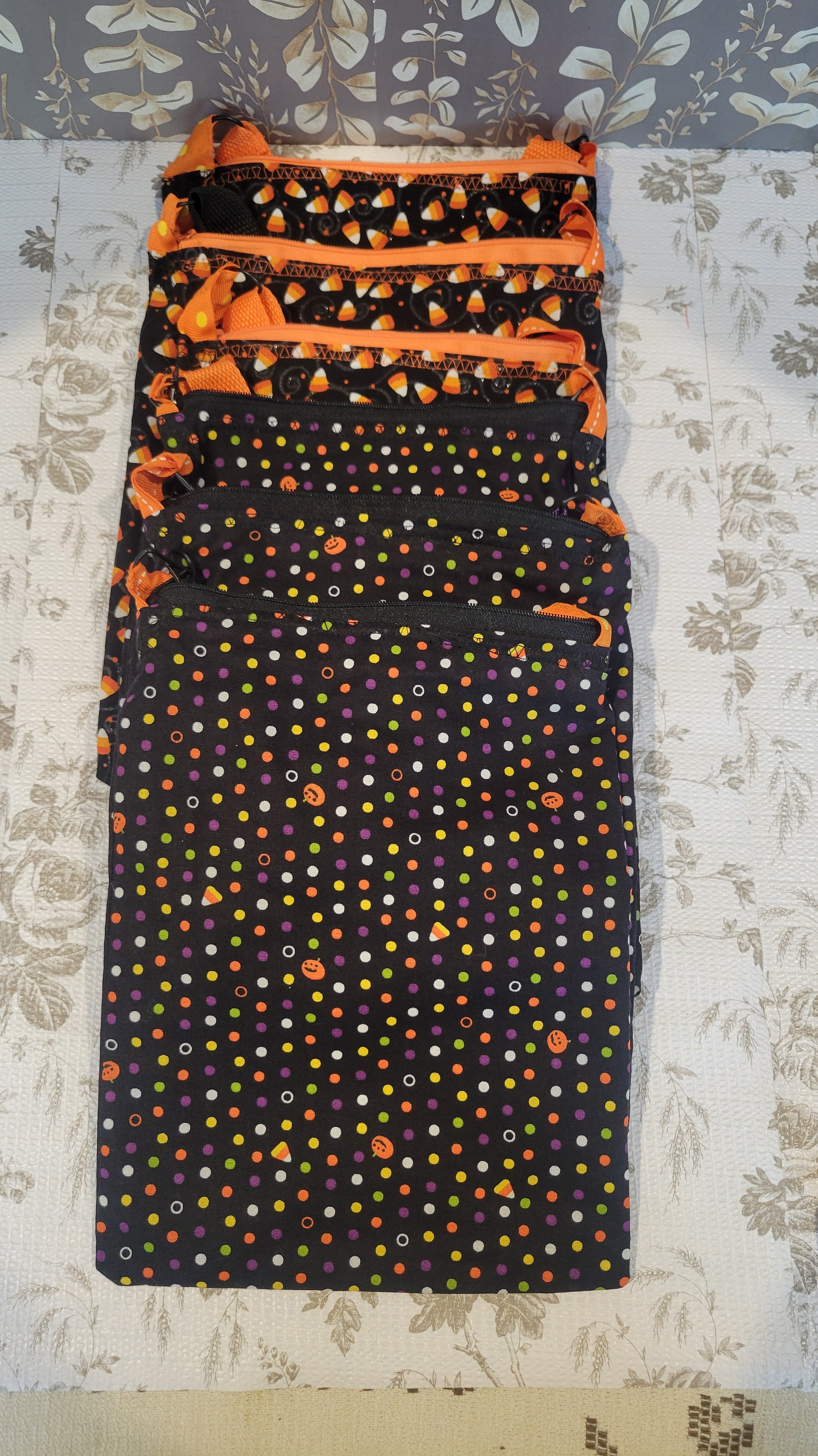 Candy Corn on Black background in Katie Purse Style