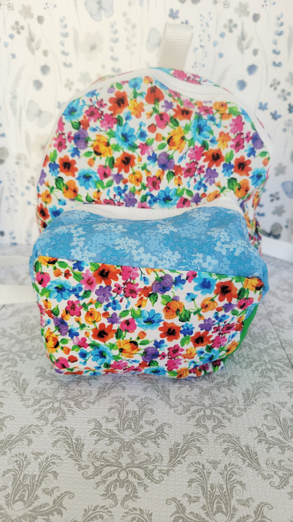 Watercolor Wild Flowers in the Jacob Style Back Pack