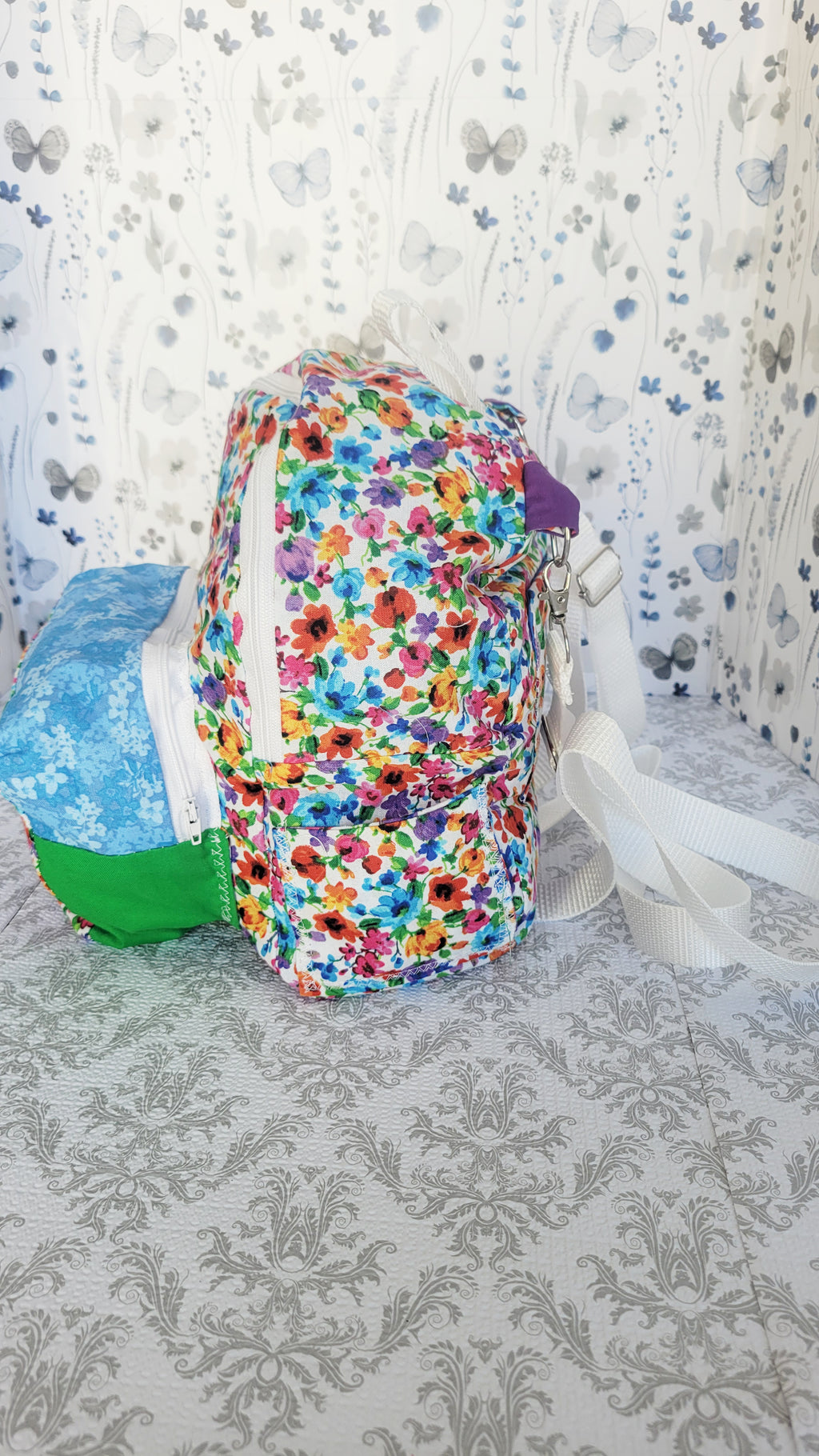 Watercolor Wild Flowers in the Jacob Style Back Pack
