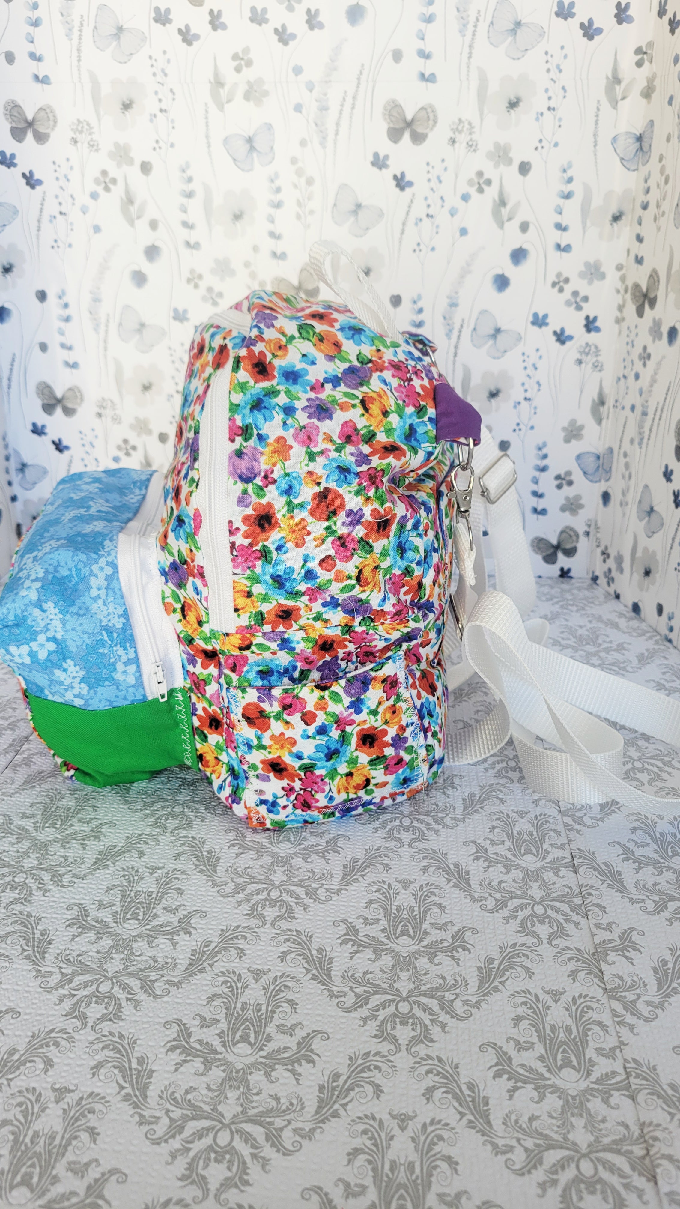 Watercolor Wild Flowers in the Jacob Style Back Pack