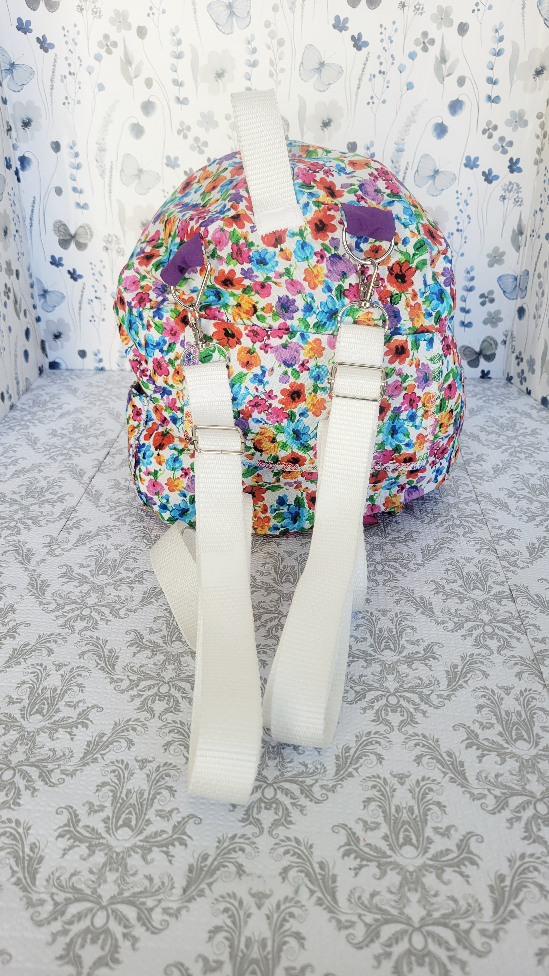 Watercolor Wild Flowers in the Jacob Style Back Pack