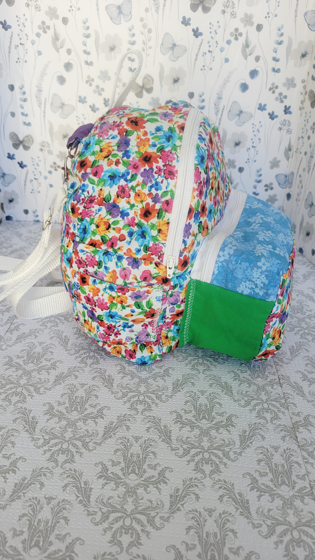 Watercolor Wild Flowers in the Jacob Style Back Pack