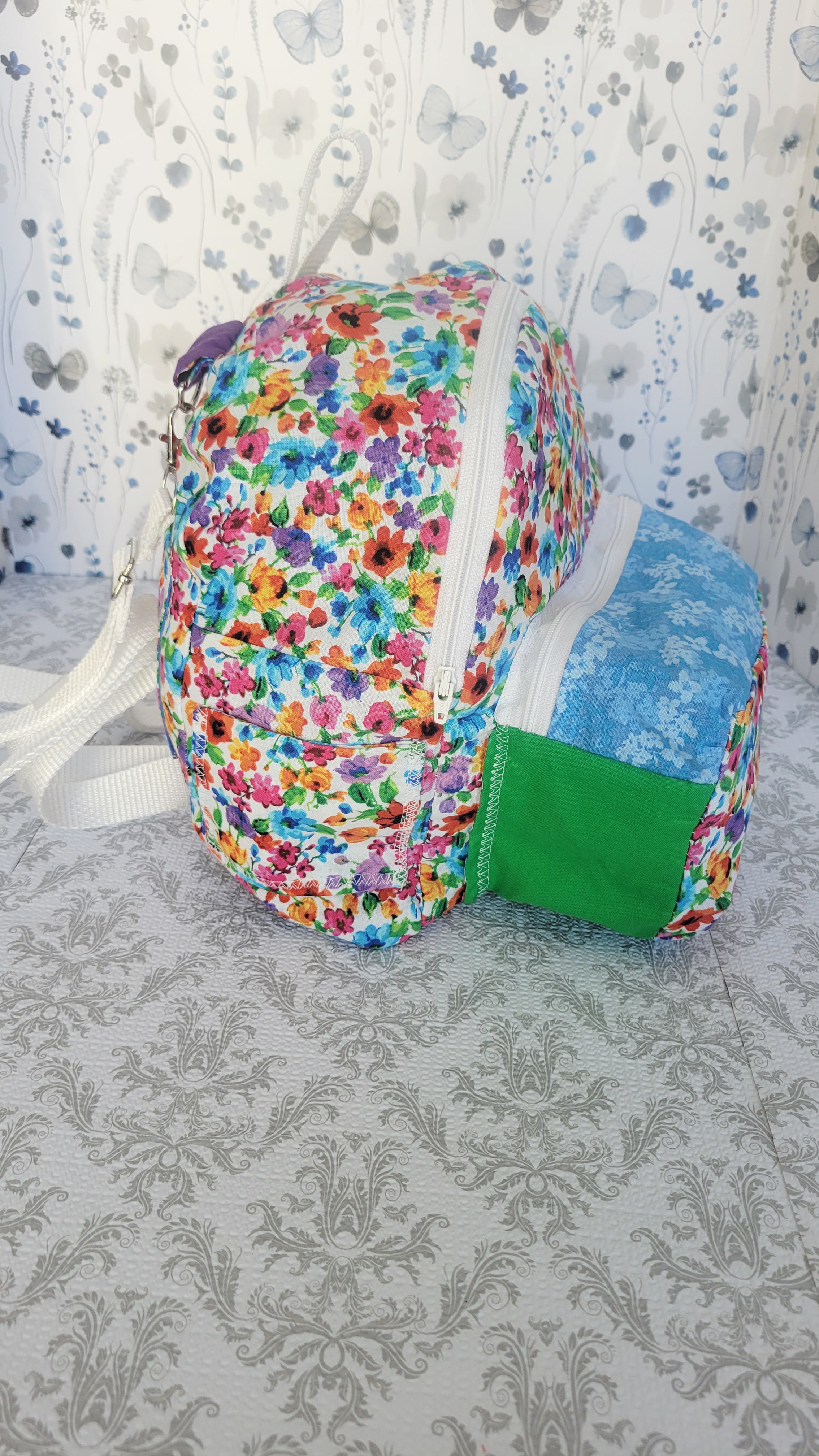 Watercolor Wild Flowers in the Jacob Style Back Pack