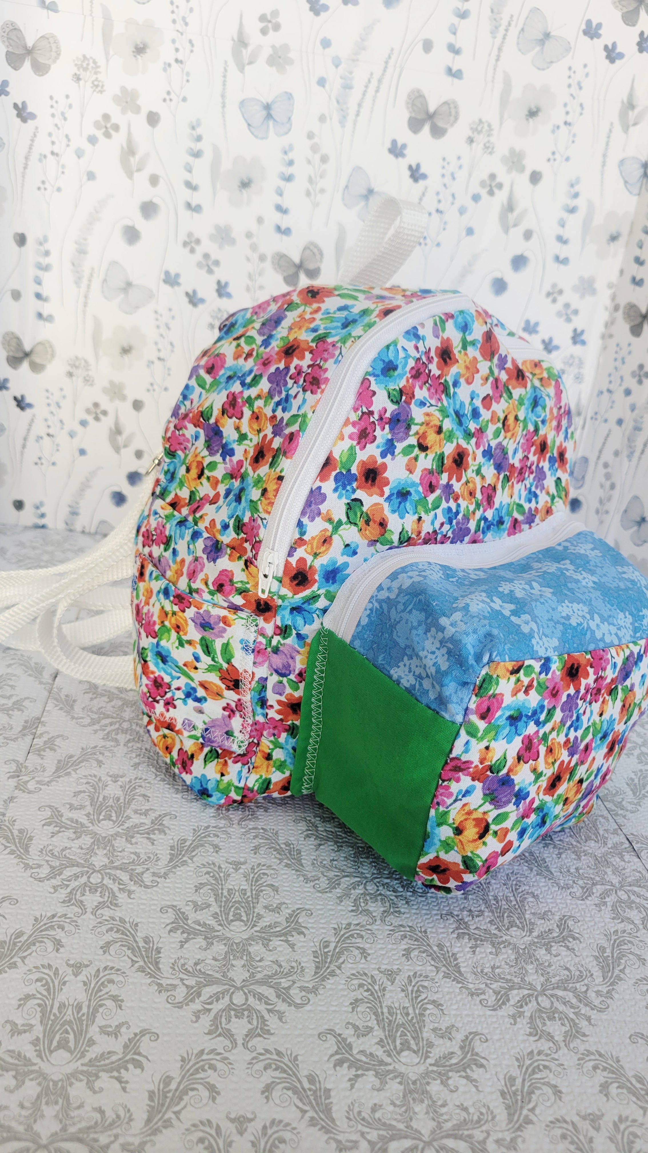 Watercolor Wild Flowers in the Jacob Style Back Pack