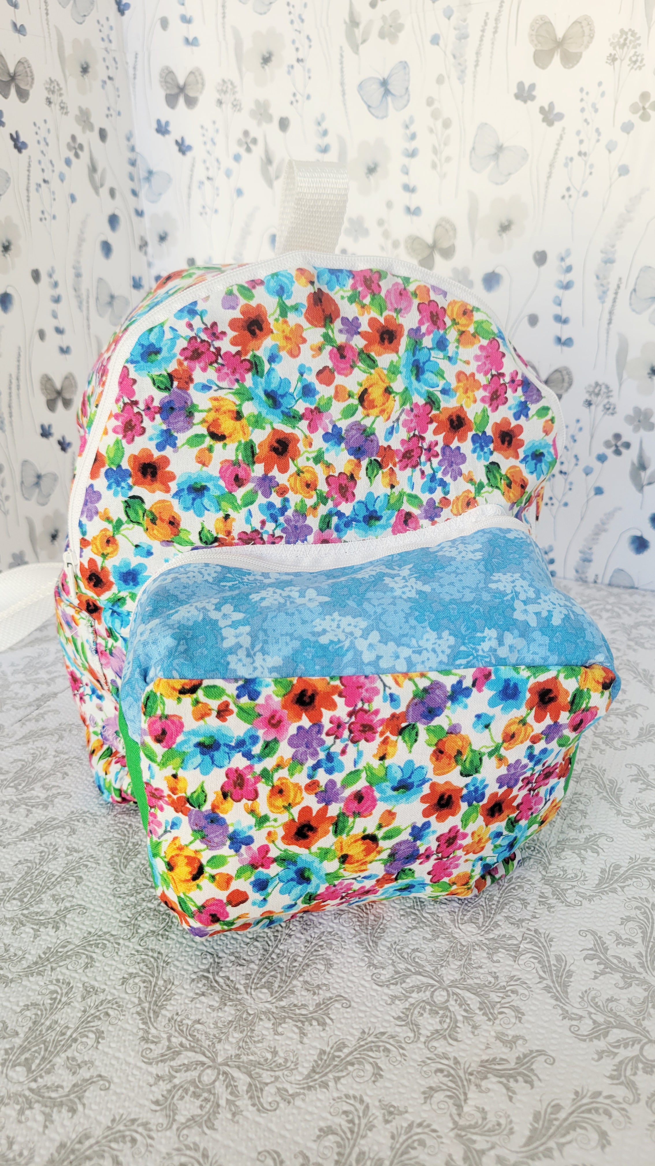 Watercolor Wild Flowers in the Jacob Style Back Pack