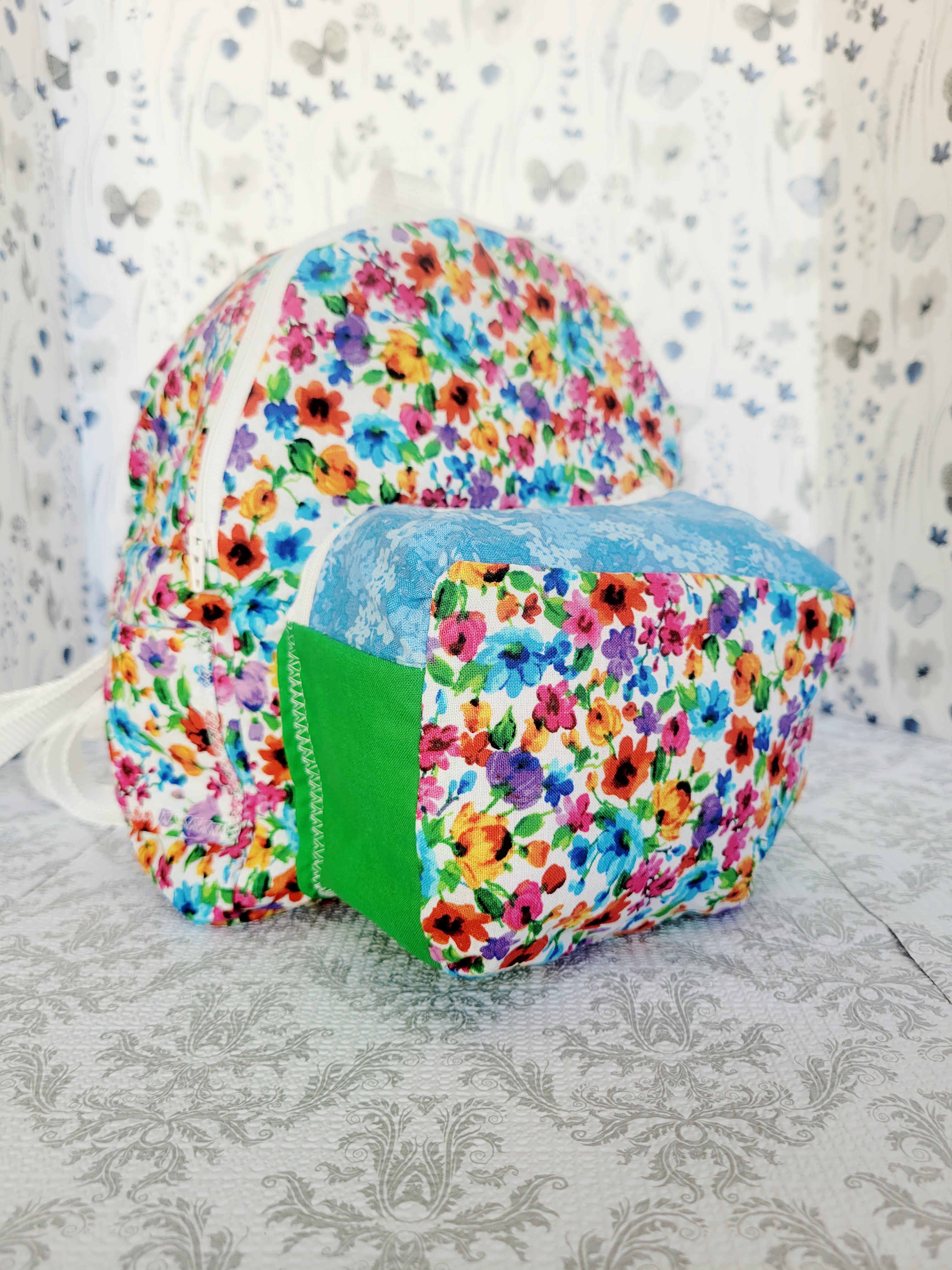 Watercolor Wild Flowers in the Jacob Style Back Pack