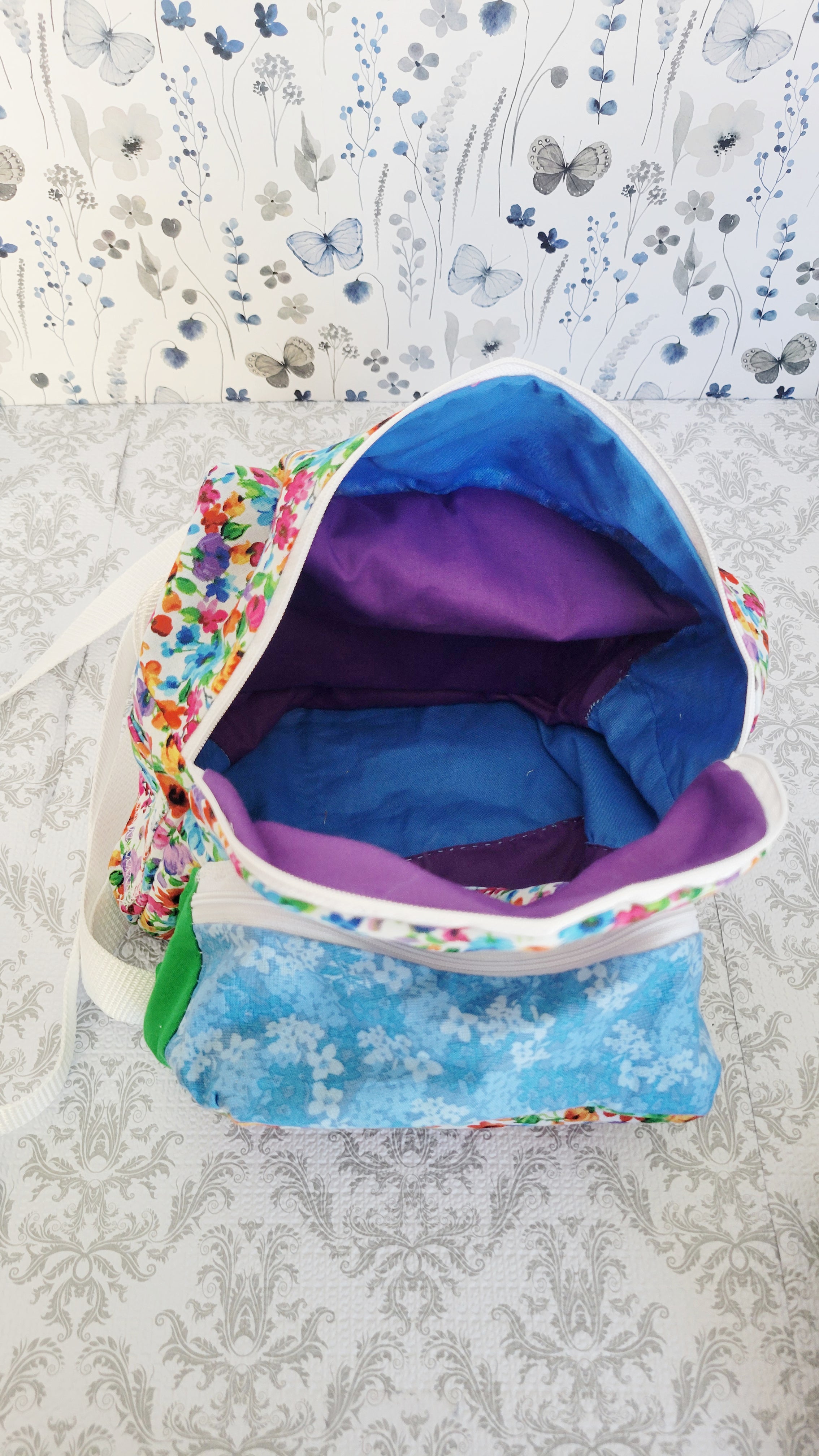 Watercolor Wild Flowers in the Jacob Style Back Pack