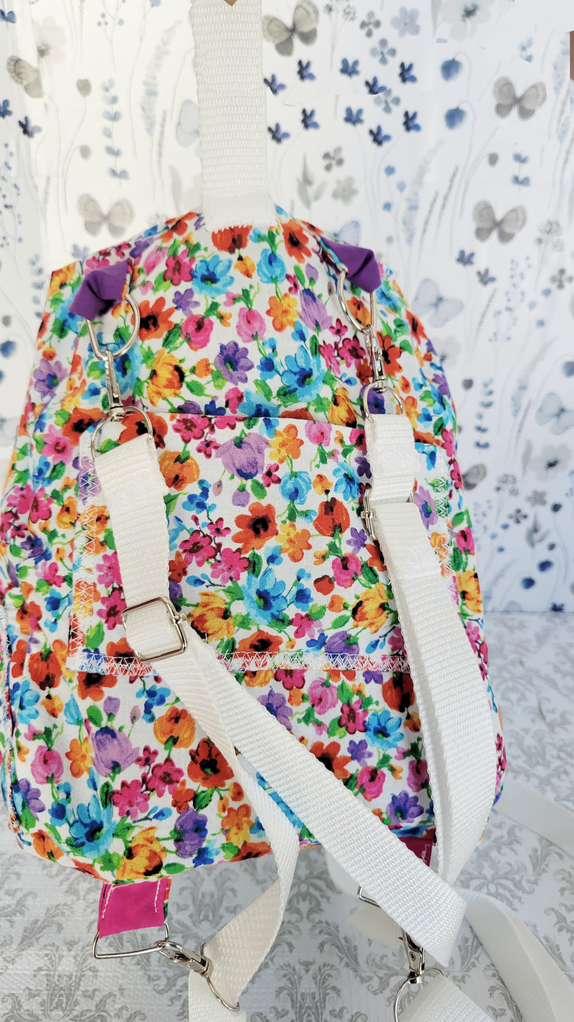 Watercolor Wild Flowers in the Jacob Style Back Pack