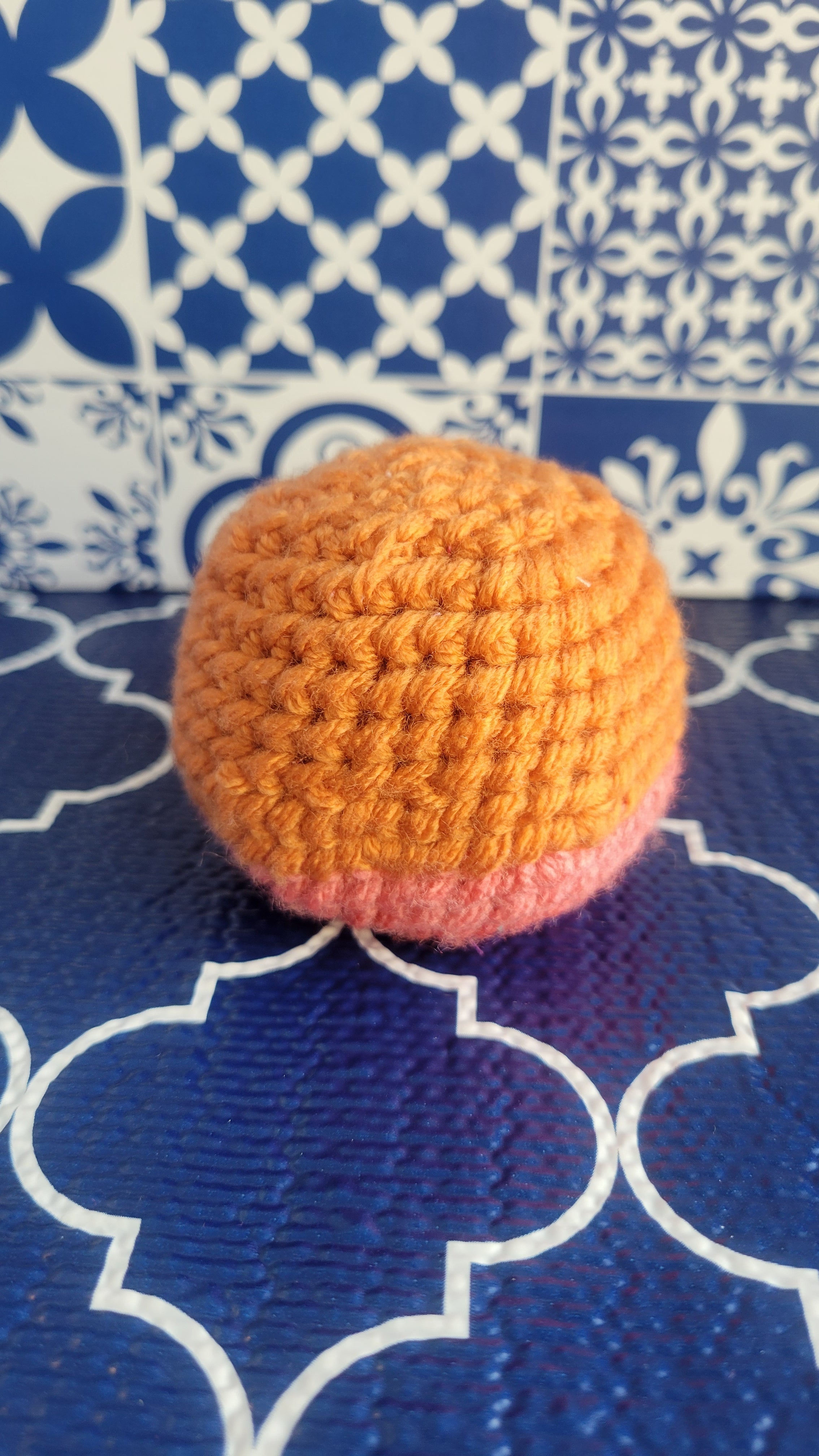 Stress Ball in Orange and Pink
