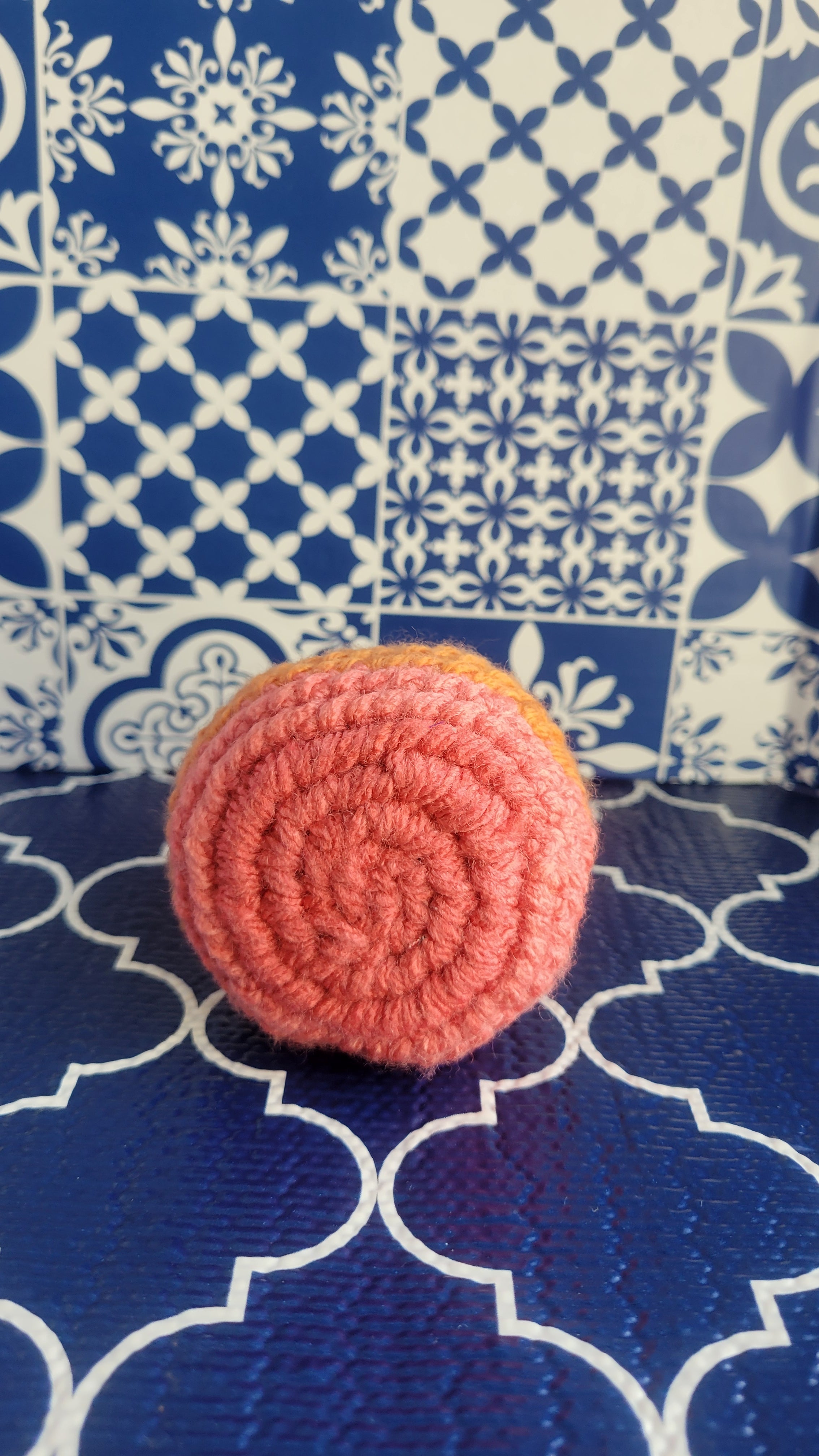 Stress Ball in Orange and Pink