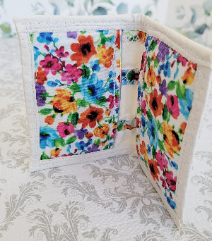 Watercolor Wallet with 2 pockets for dollar and cash